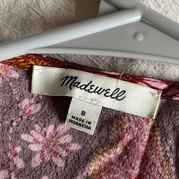 MADEWELL Tie sleeve wrap top EUC - Picture 5 of 10